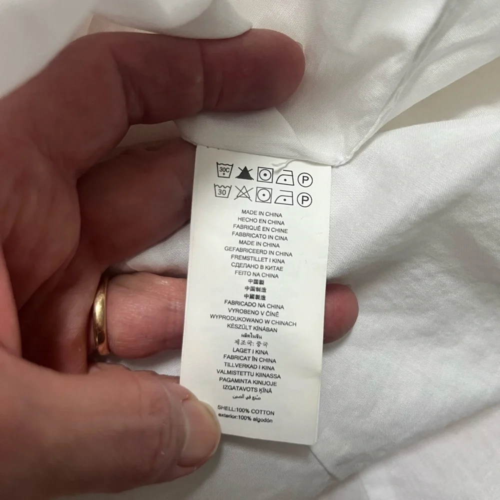 MICHAEL Michael Kors White and orange cotton eyelet Long Sleeve Dress - Picture 8 of 8